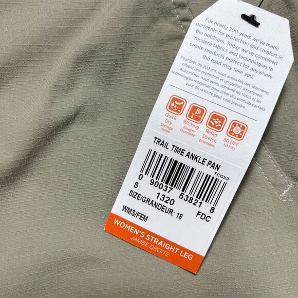 Woolrich Women's Ankle Pants Plus Size 18 Gray Quick Dry Stretch - Picture 5 of 12